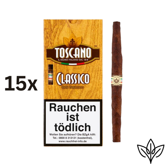 Toscano Classico Zigarrenpackung mit 15 Einzelpackungen à 5 Zigarren