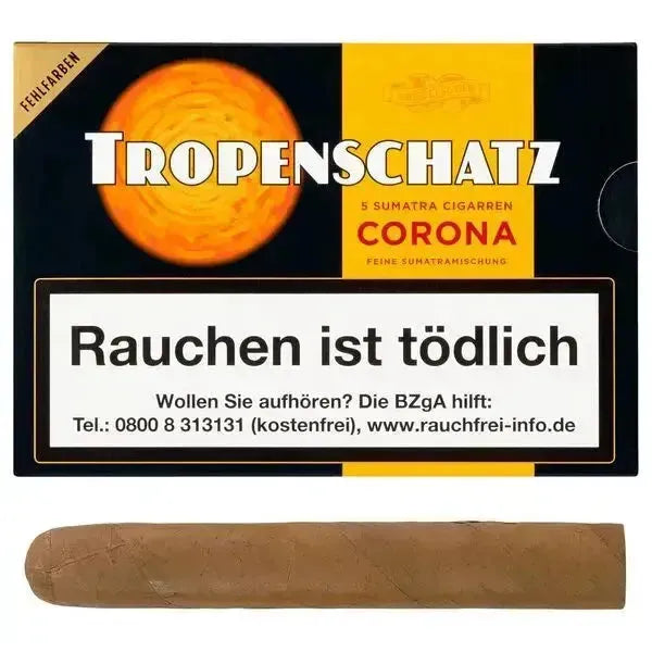 Tropenschatz 421 F Sumatra Zigarren Vorteilspackung mit 10 Packungen à 5 Zigarren