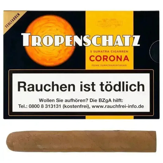 Tropenschatz 421 F Sumatra Zigarren Vorteilspackung mit 10 Packungen à 5 Zigarren