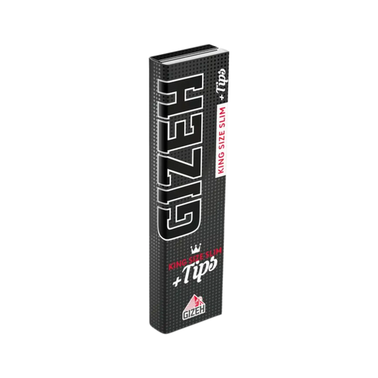 GIZEH Black King Size Slim + Tip (26x34)
