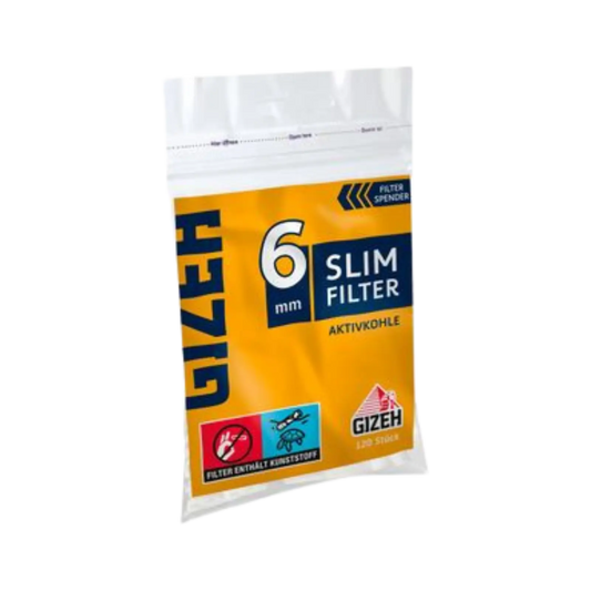 GIZEH Slim Aktivkohle Filter 6mm (20x120)